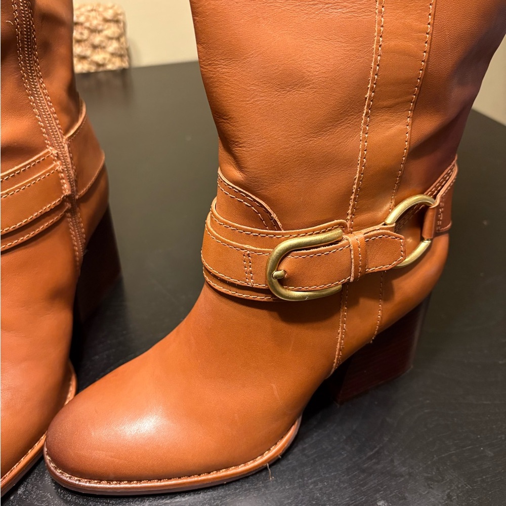 Vince Camuto Lacey 2 cognac tall Tan Leather Boots